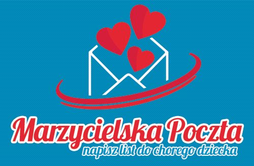 marzycielska poczta logo prostokat niebieskie tlo jpg